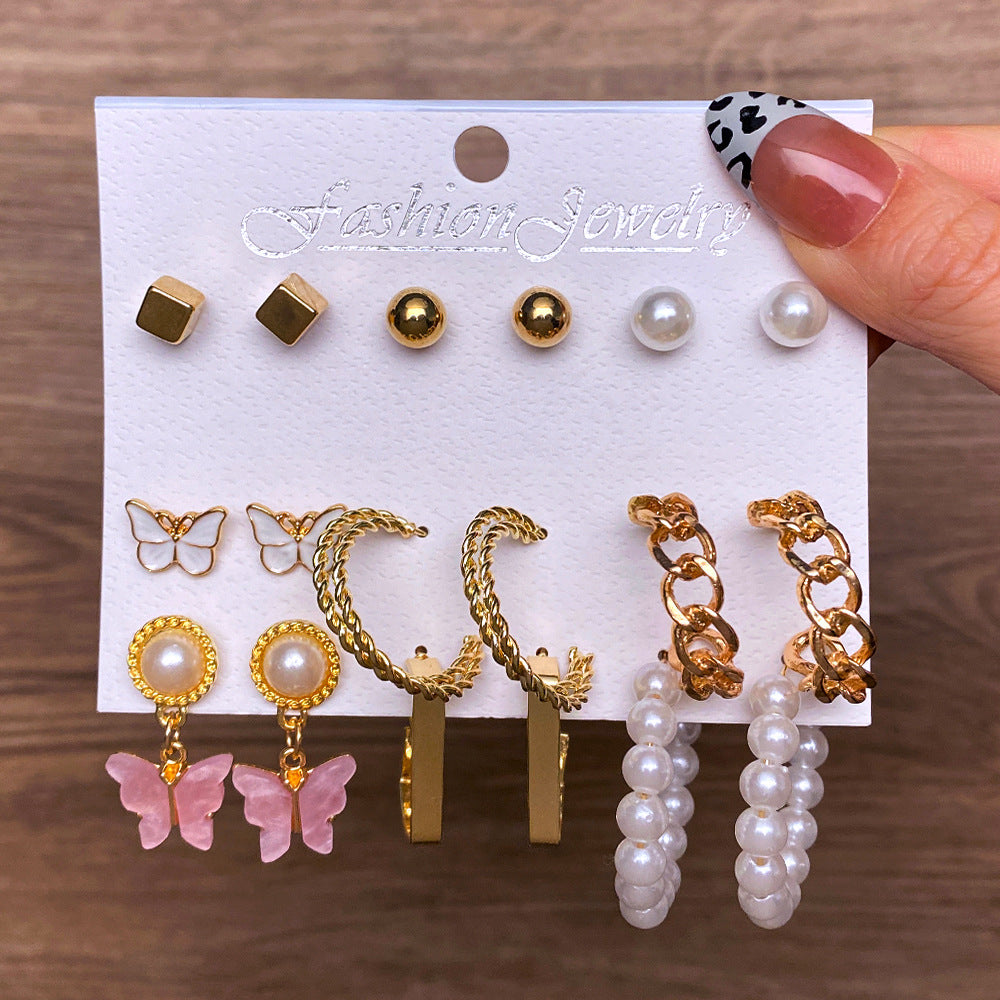 Butterfly Suit Creative Snake-shaped Sword Mushroom Earrings