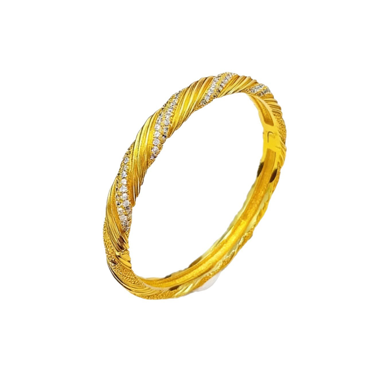Ancient Style Alluvial Gold Rotating Twist Diamond Female Minority Fashion Bracelets