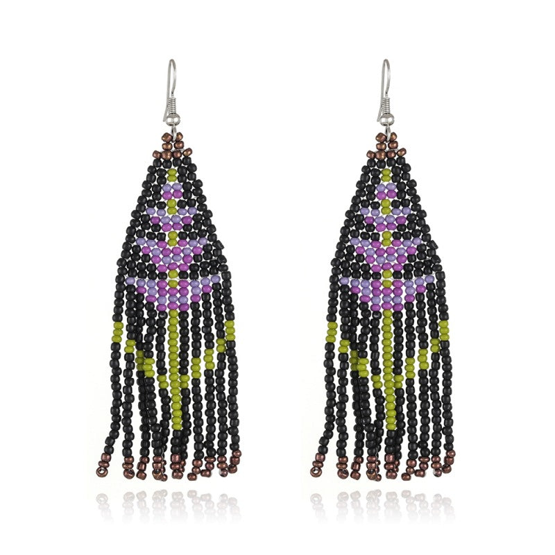 Women's Floral Tassel For Niche Personality Bohemian Rings