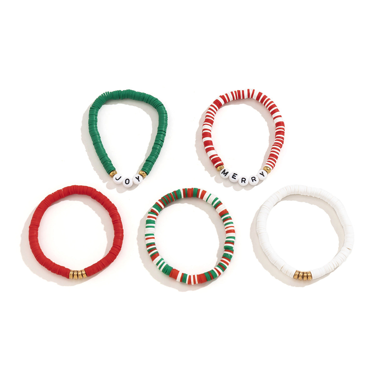 Creative Colorful Letters Christmas Style Simple Bracelets