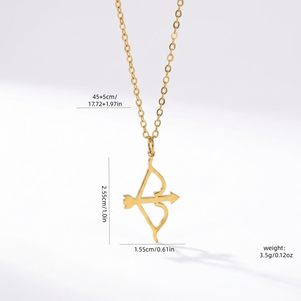 Simple Personality Love Cupid Bow Arrow Jewelry Set