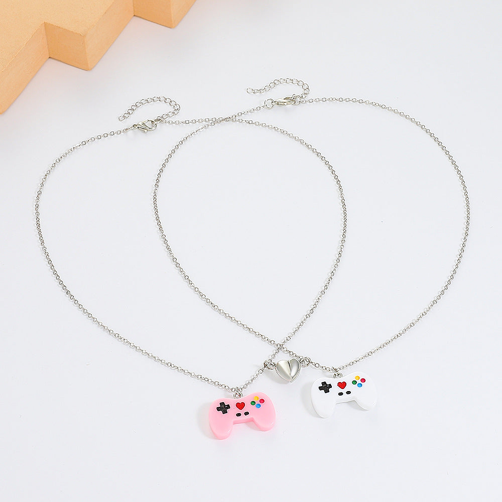 Suction Pendant Personality Friend Couple Magnet Necklaces