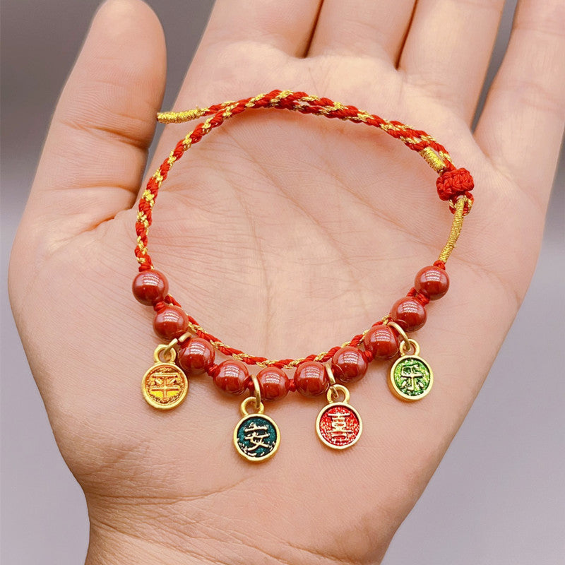 Exclusive Safe Joy Emperor Sandstone Hand-woven Bracelets