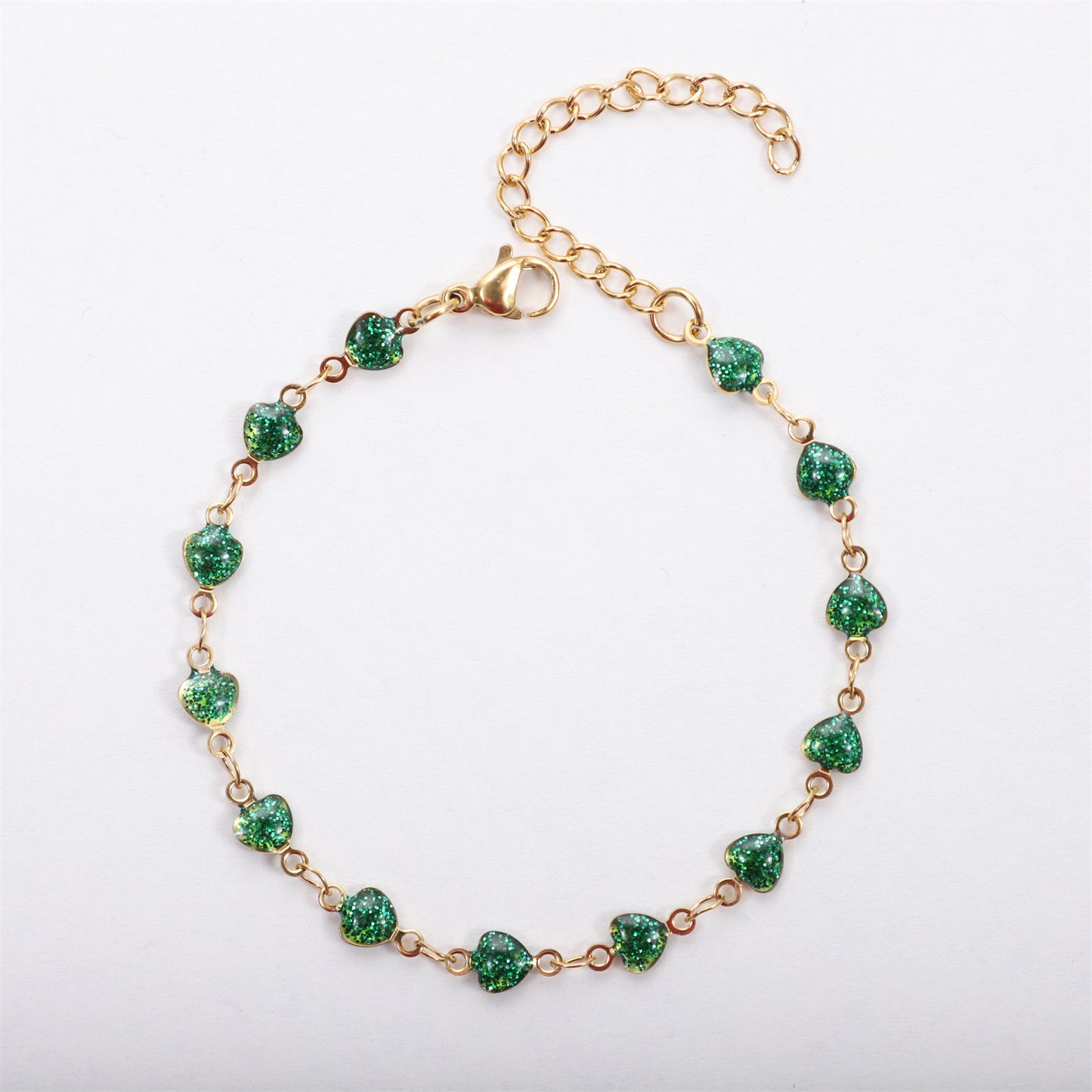Stainless Steel Love Glitter Dripping Chain Fashion Personality Vertical Bracelet