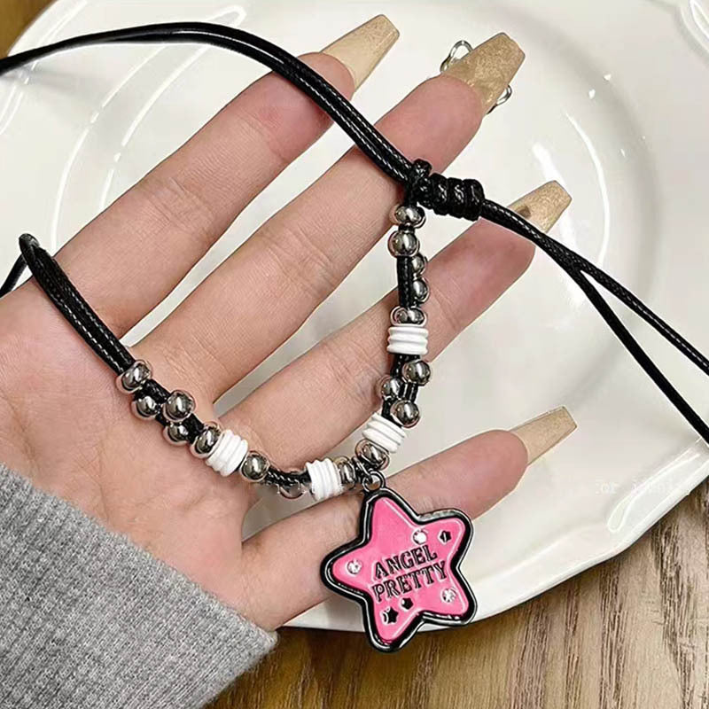 Women's Style Pink Pendant Beaded Light Luxury Necklaces