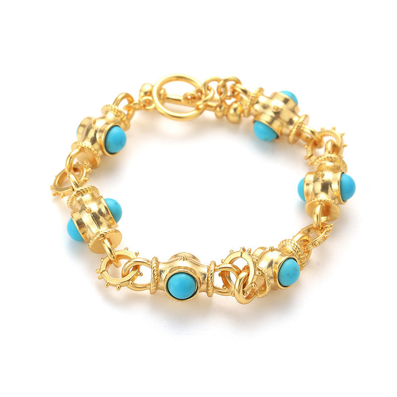 Bracelets de haute qualité en Turquoise de cour française de style féminin