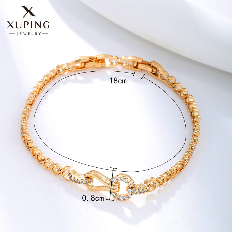 Women's Gold Plated Alloy Design Simple Temperamental Bracelets