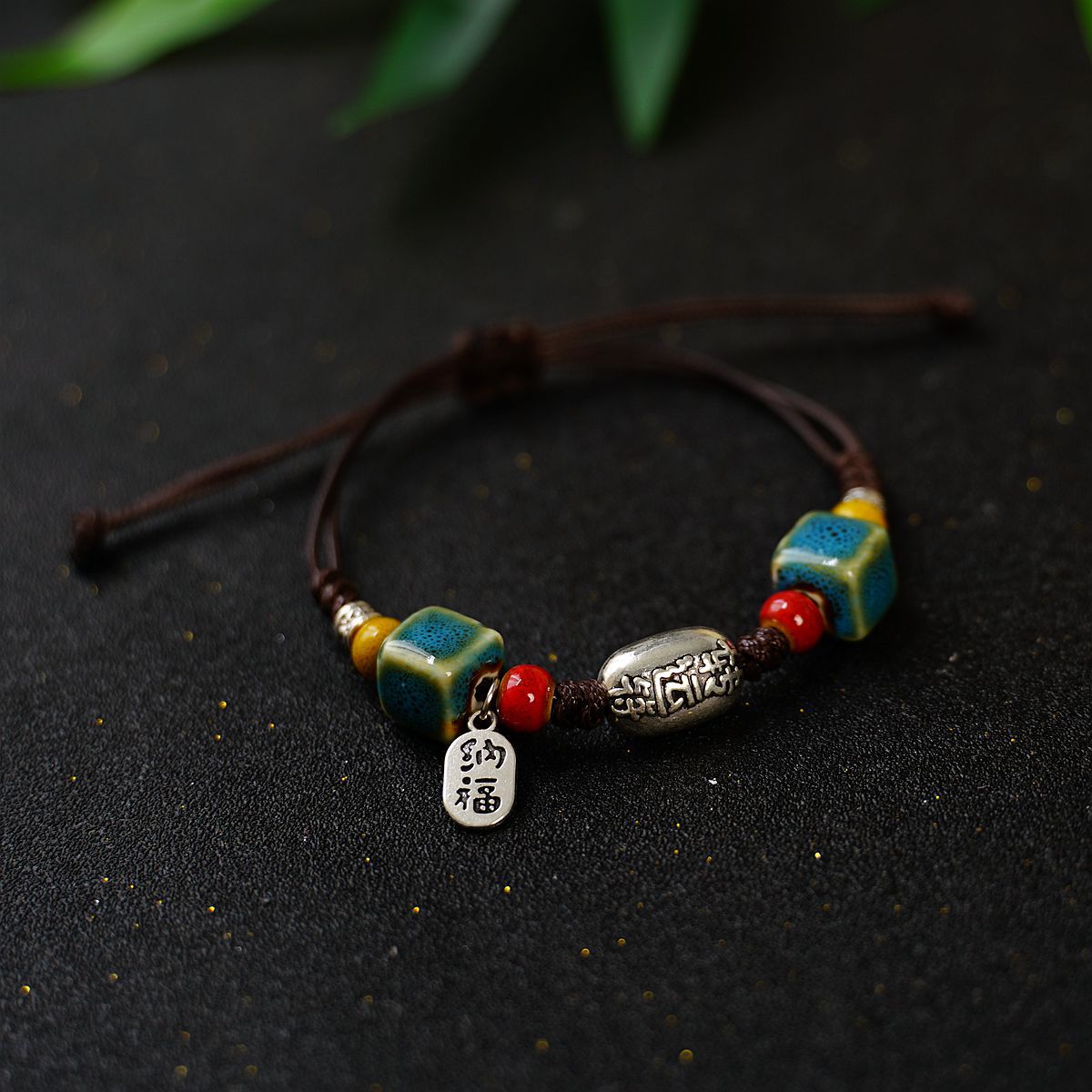 Strap Artistic Fresh Ceramic Retro Ethnic Bracelets