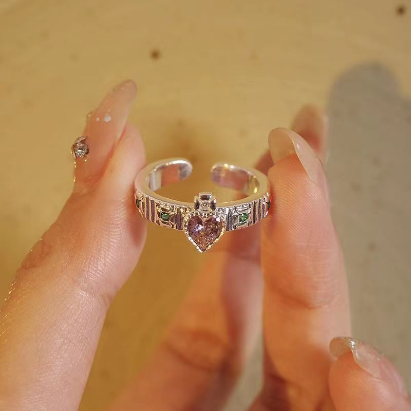 Korean Lace Zircon Flower Light Luxury High Sense Rings