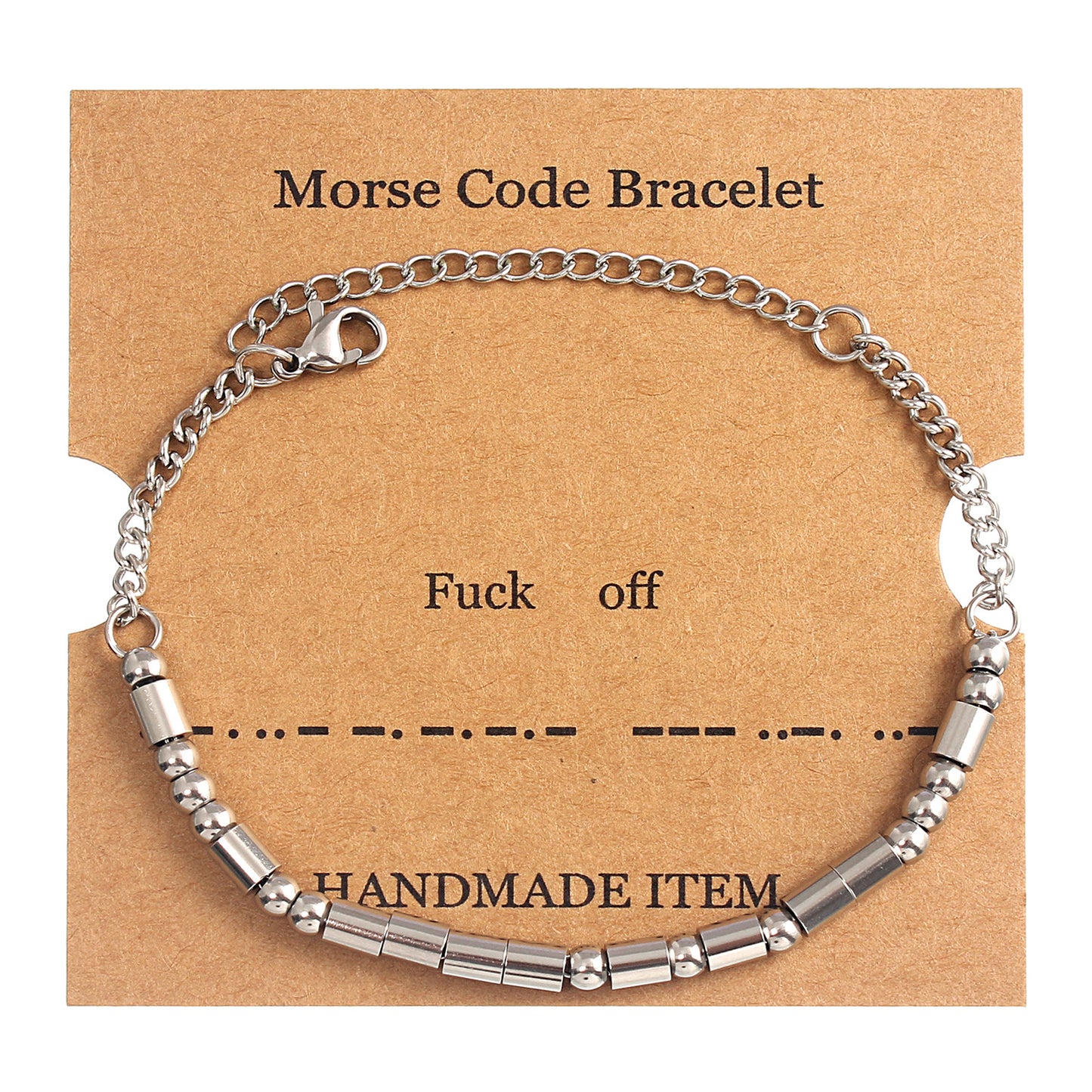 Women's Stainless Steel Gold Moss Password Letter Bracelets