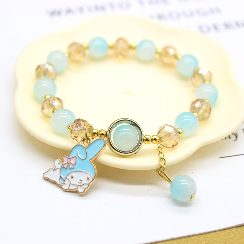 Ice Crystal Cartoon Jade Dog Clow Bracelets