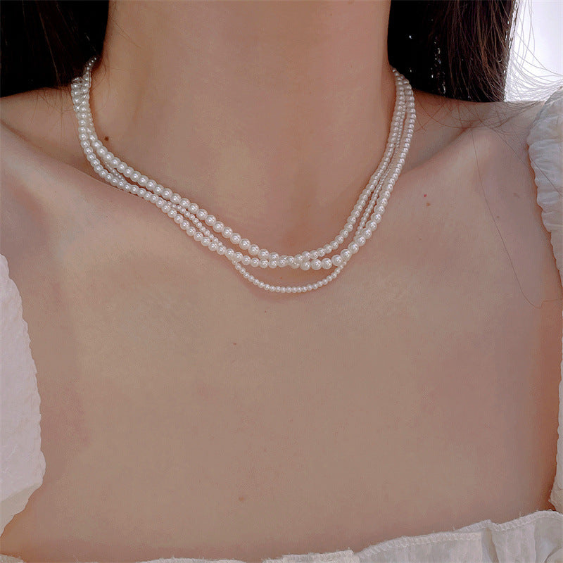 Women's Simple Small Beads High-grade Design Pearl Necklaces