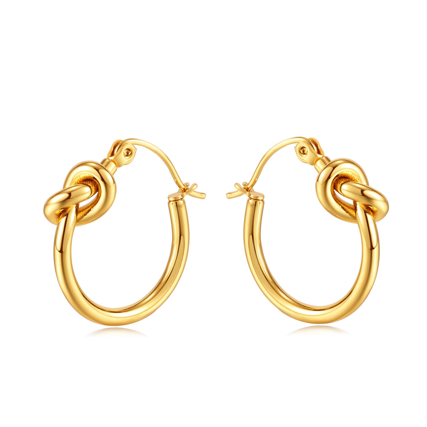 Boucles d'oreilles rondes géométriques en acier inoxydable pour femmes, personnalité de la mode, légères, de luxe, de tempérament