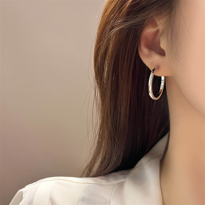 Korean Style Simple Graceful Frosty Female Earrings