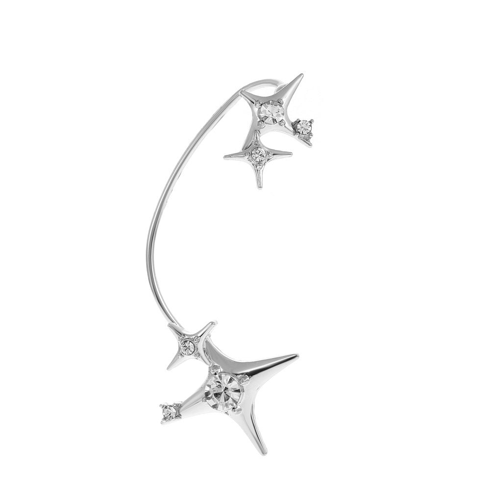 Cold Style Alloy Irregular Butterfly Ear Female Niche Personality Stud Earrings