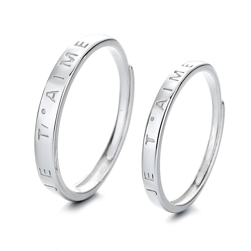 You Couple Female Male Sterling Sier Rings