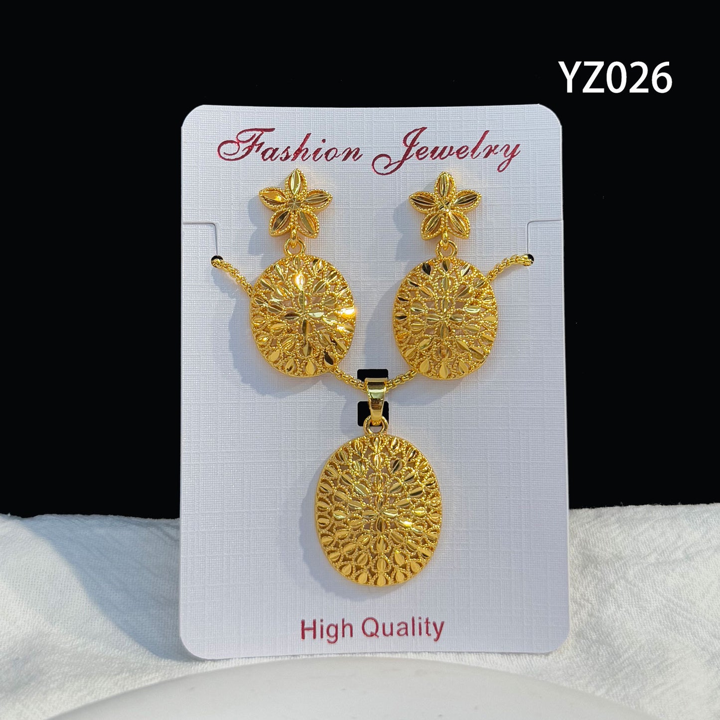 Love Heart Flowers Ear Medium Suit Pendants