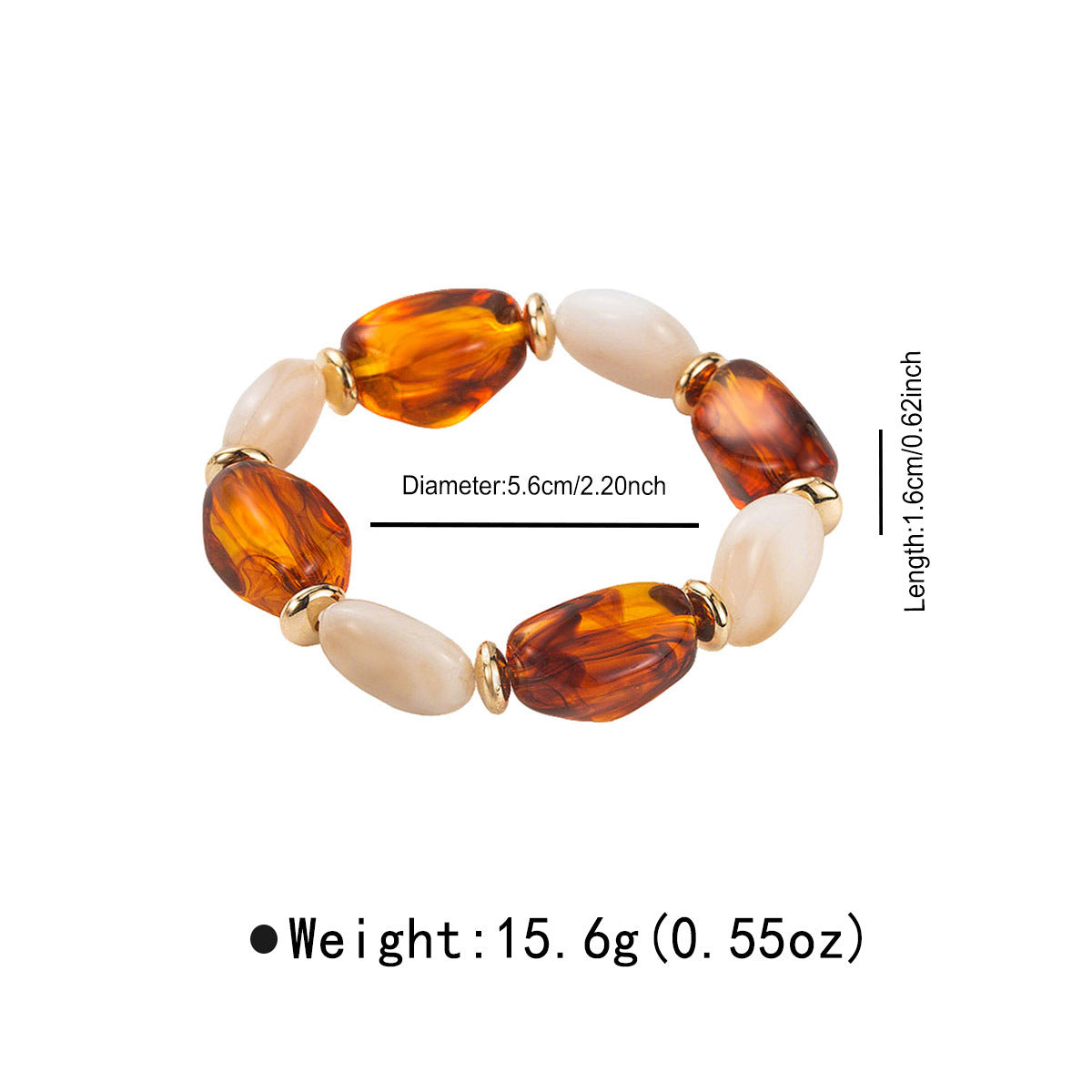 Fashion Exaggerated Geometry Irregular Resin Beaded Bracelet
