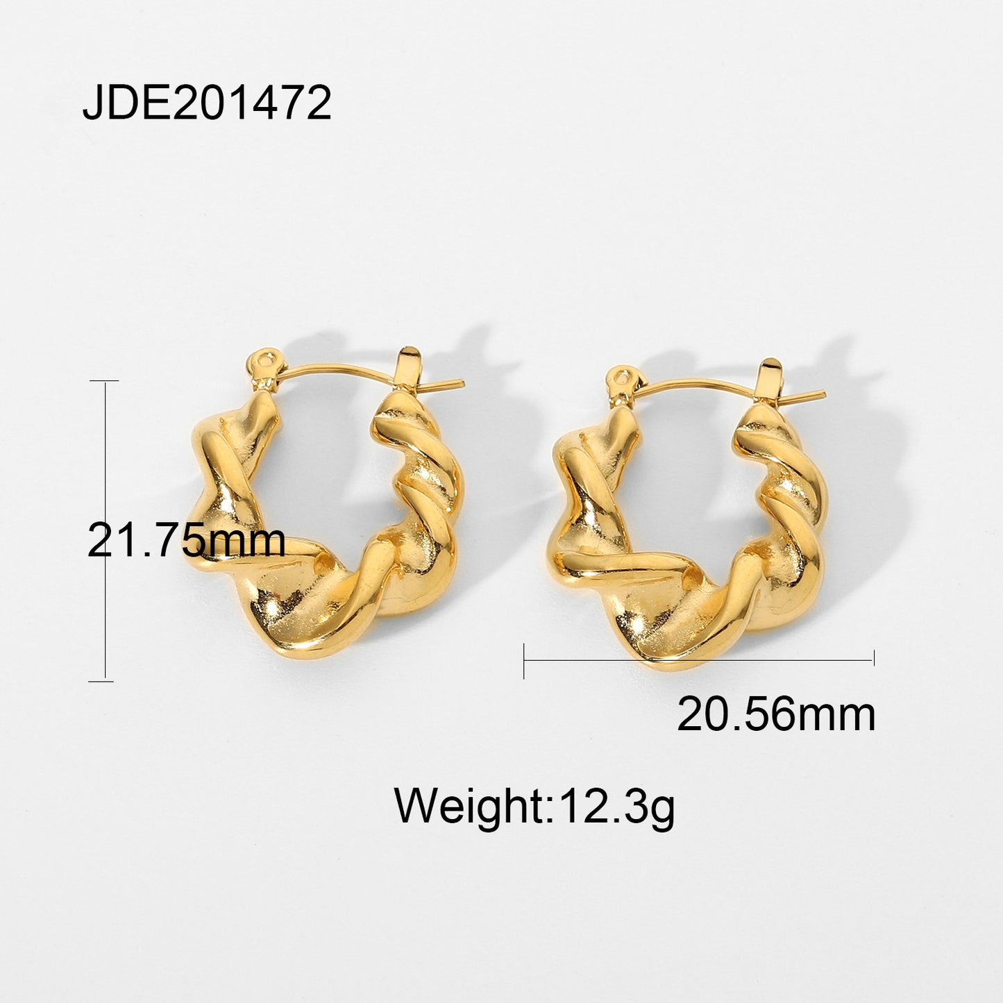 Women's Claw Bag Gold Plated Stainless Steel Ring-shaped Earrings