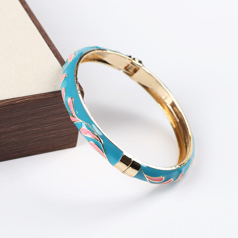 Court Cloisonne Enamel Boutique Light Luxury High-grade Design Bracelet