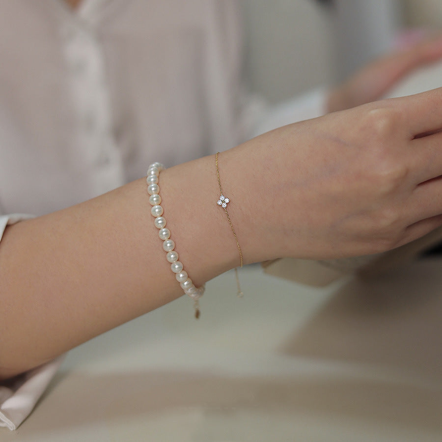 Bracelets de conception avancée de luxe légers pour femmes Sier Mini trèfle d'intérêt spécial