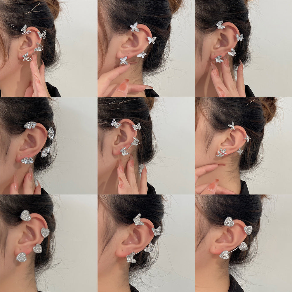 Women's Fairy Mori Style Diamond Butterfly Fashion Ear Clip