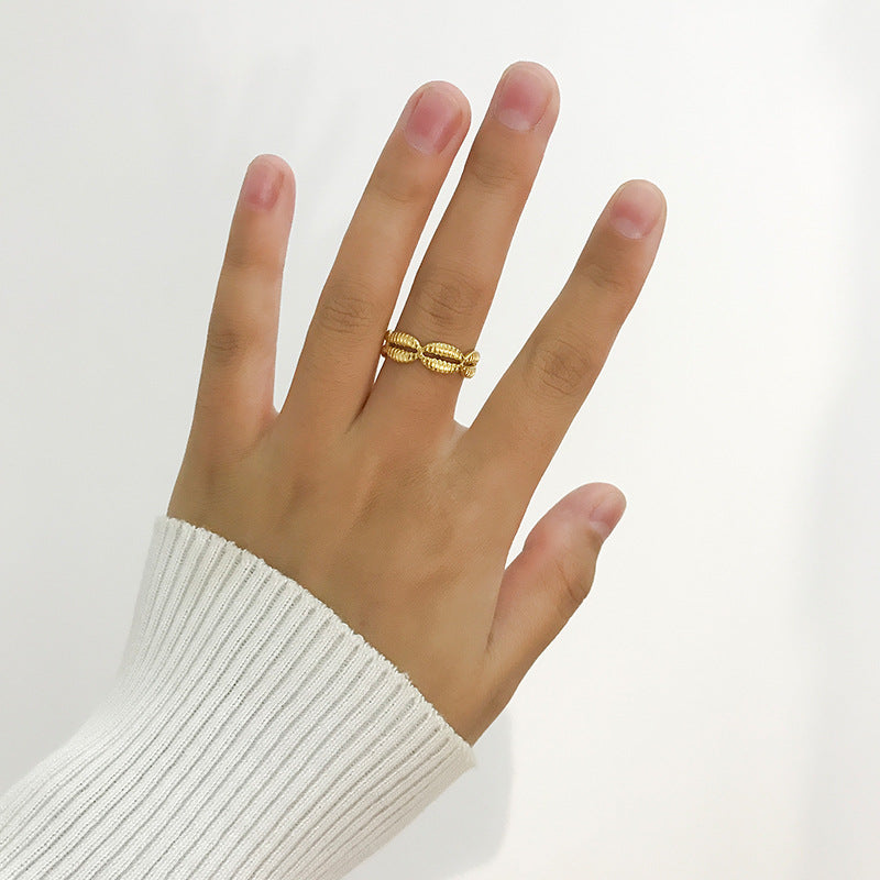 Women's & Men's Open Stainless Steel Shell For Trendy Rings