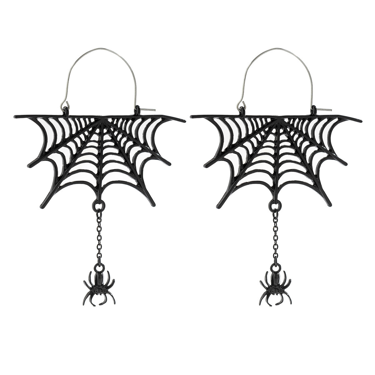 Style Spider Web Hollow Tassel Halloween Earrings