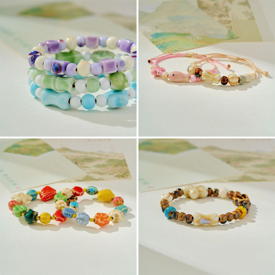 Artistic Ancient Style Bead String Fresh Bracelet