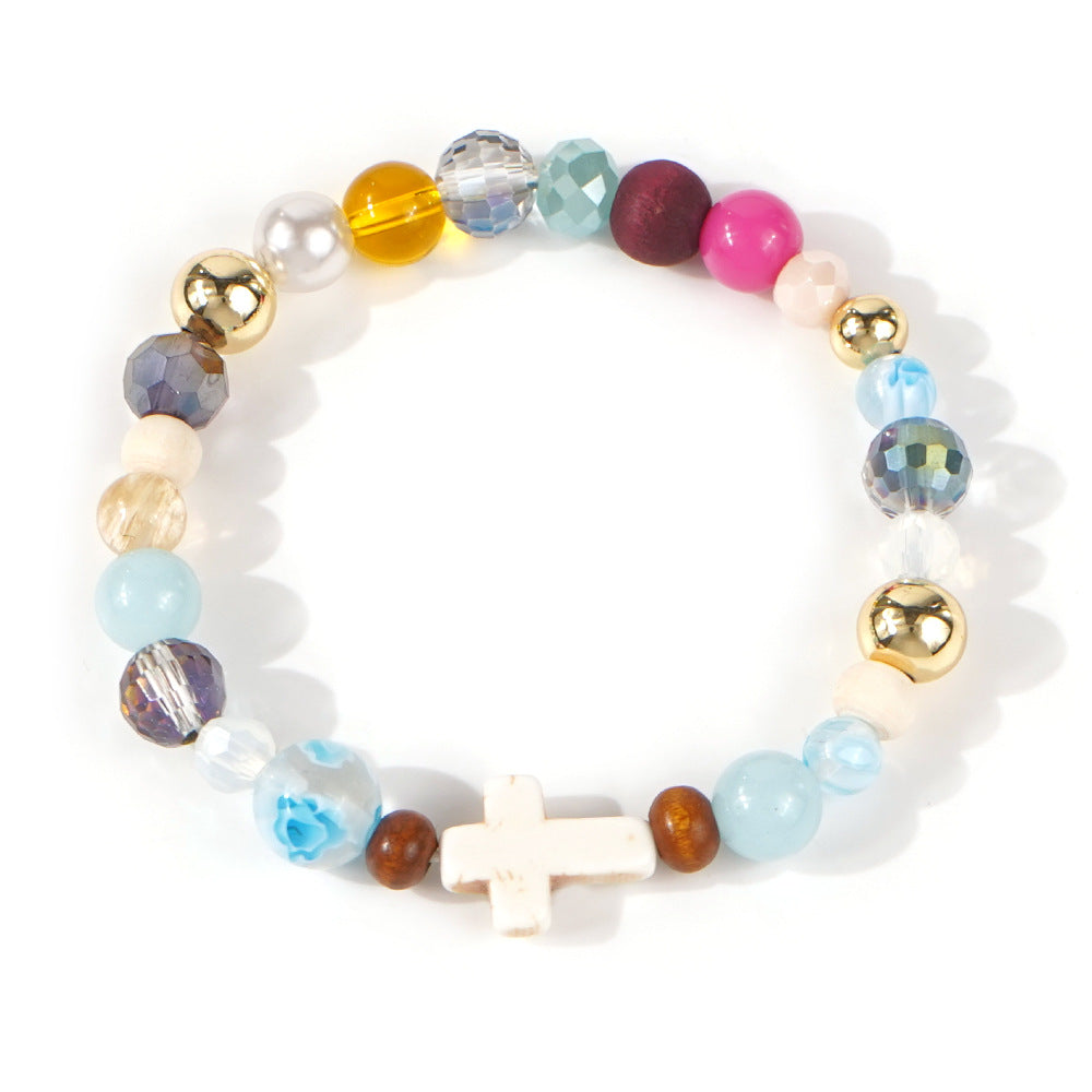 Light Bead Stone Beaded Mix Match Design Sense Minority Female Bracelets