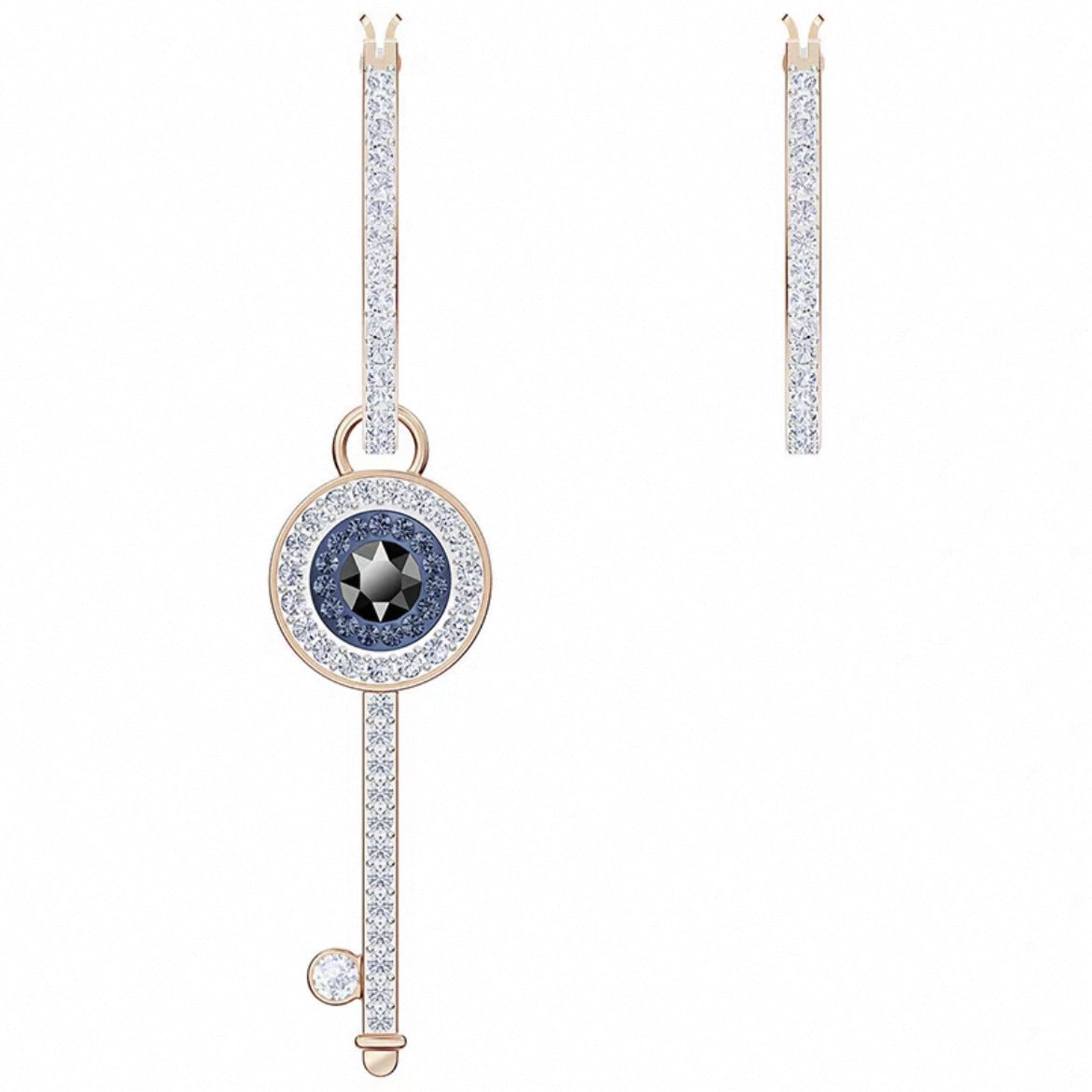 Pair Version Devil's Eye Series Tassel Elements Crystal Rings