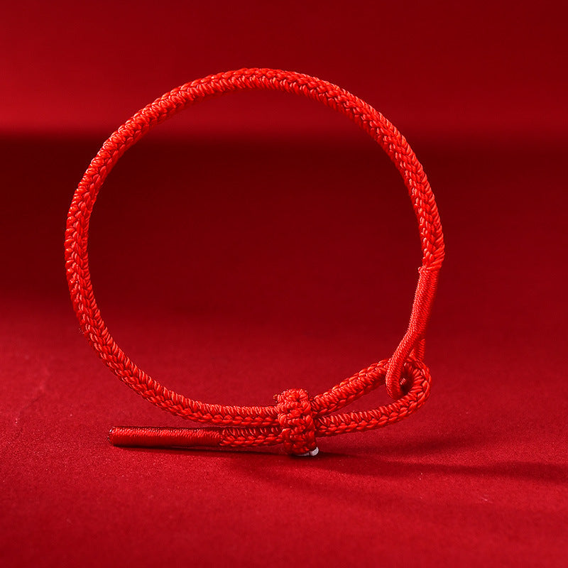 Life Red Rope Female Hand-woven Four-sided Male Couple Ethnic Bracelet