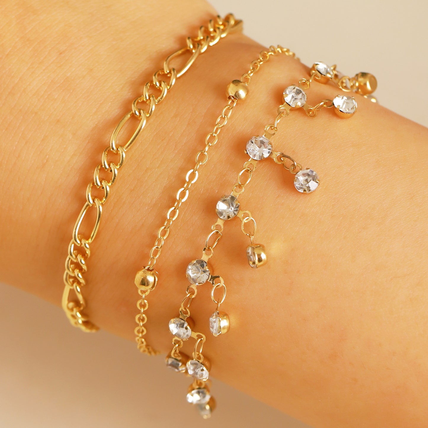 Durable Women's Chain Layered Retro Simple Bracelet