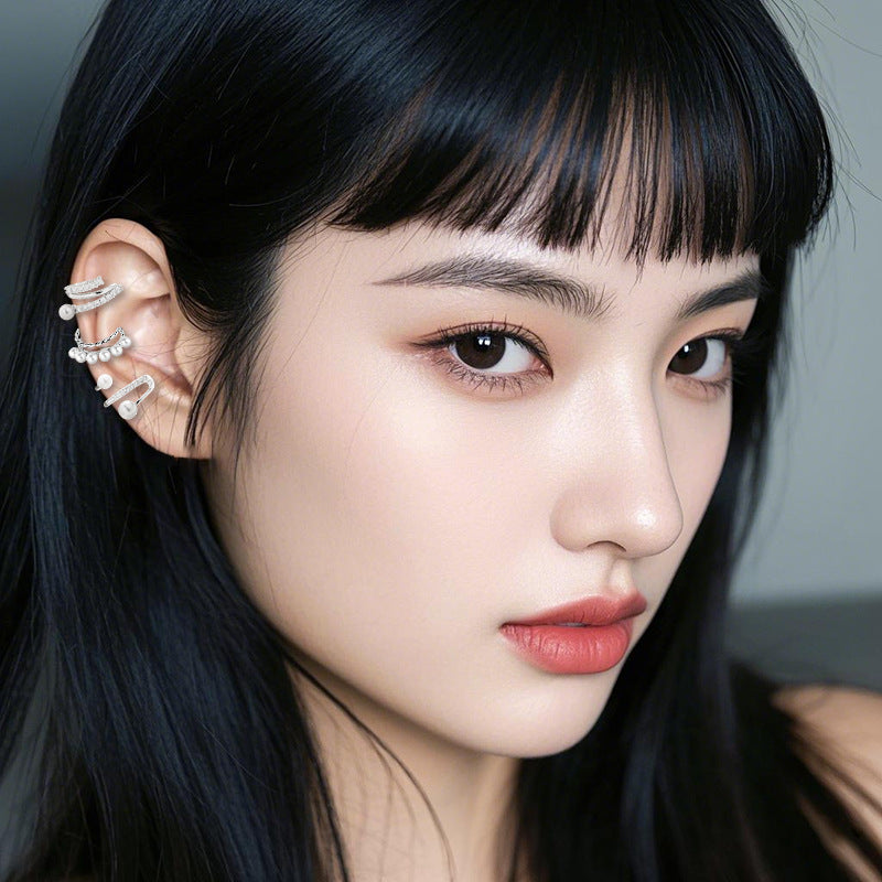 Starry Long Pearl Tassel Zircon Without Rings
