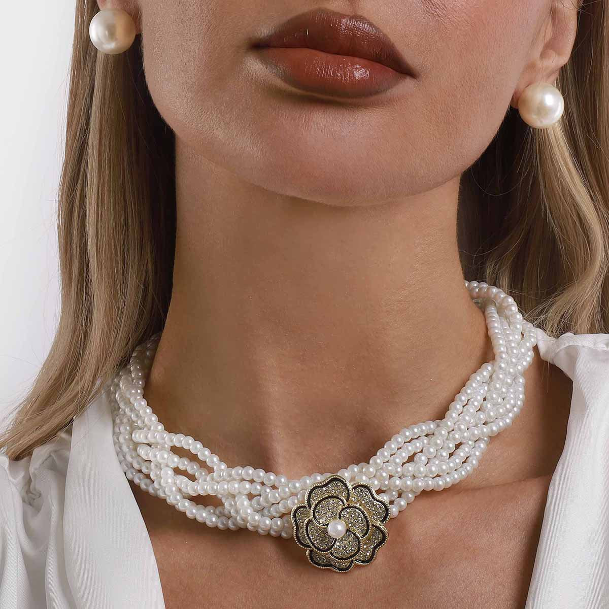 Wedding Versatile Imitation Pearl Short High-key Dignified Exquisite Necklaces