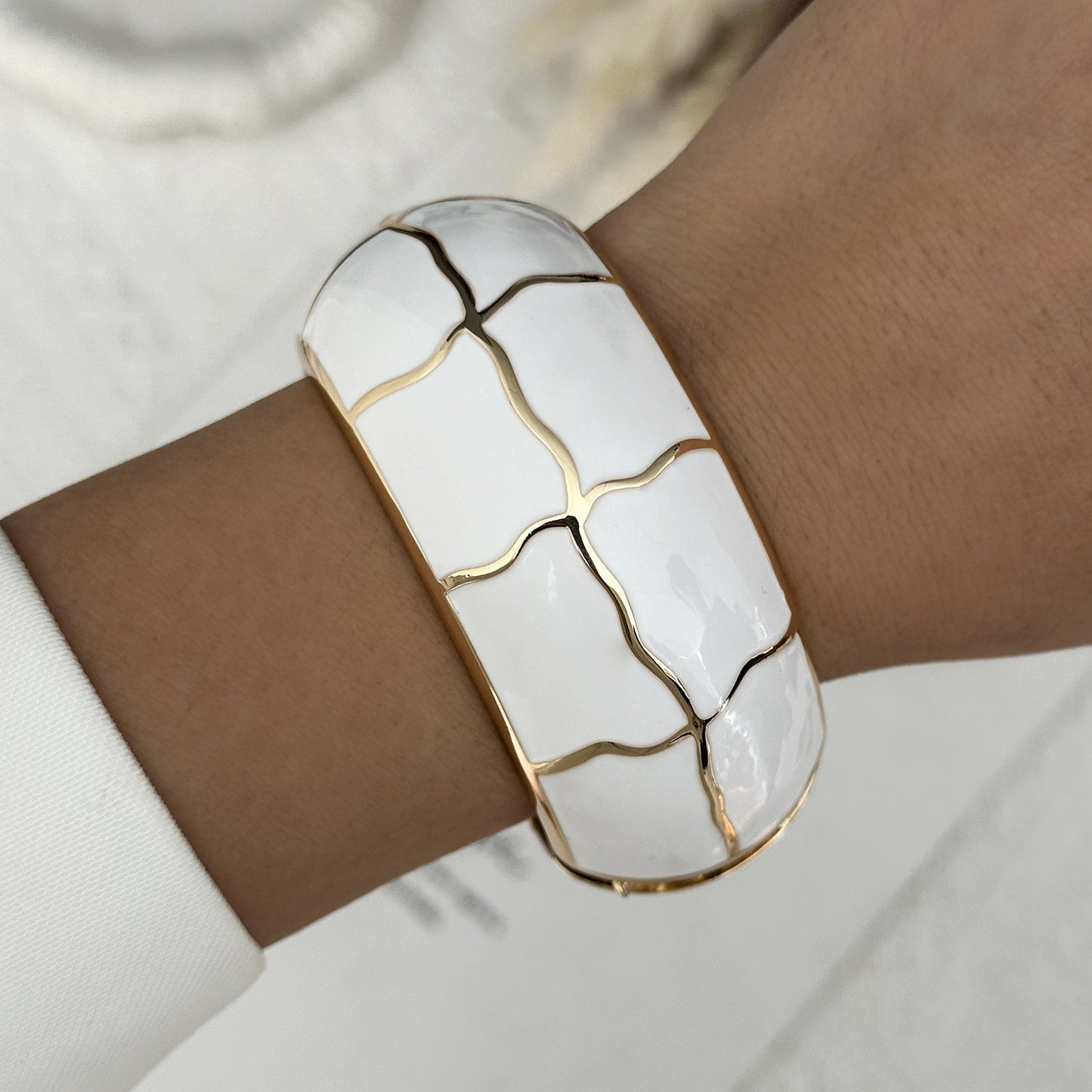 Women's Retro Enamel Alloy Bamboo Exaggerated Personalized Bracelets