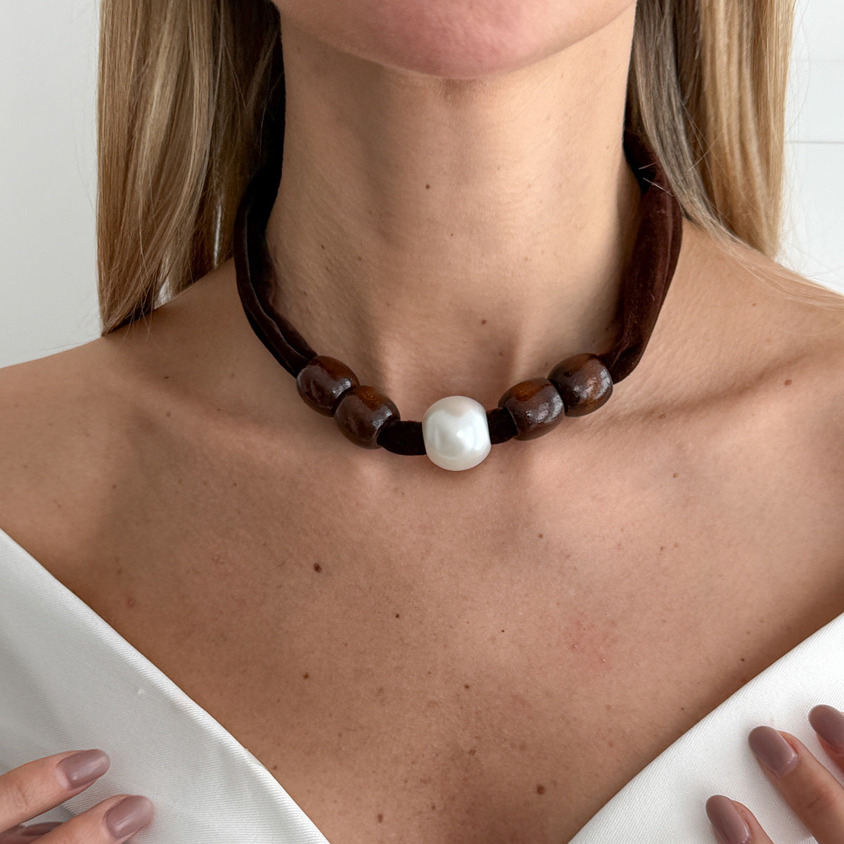 Leopard Print Silk Scarf Flannel Knotted Female Creative Imitation Necklace