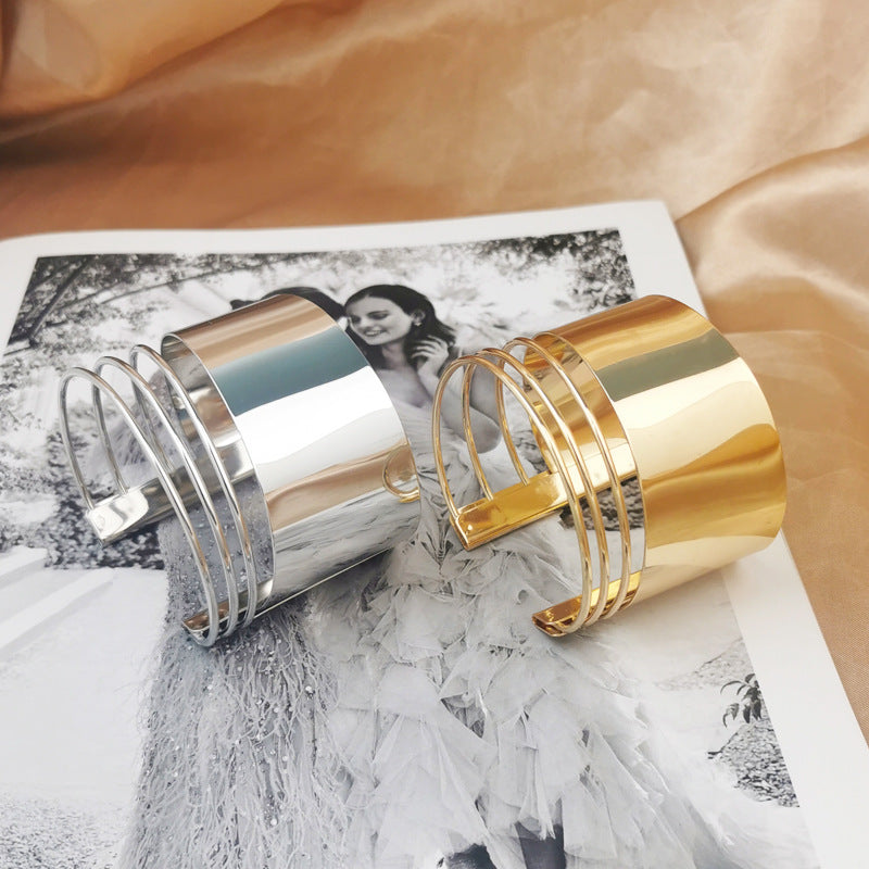 Personalized Fashion Alloy Armband Iron Wire Sheet Coiling Bracelet