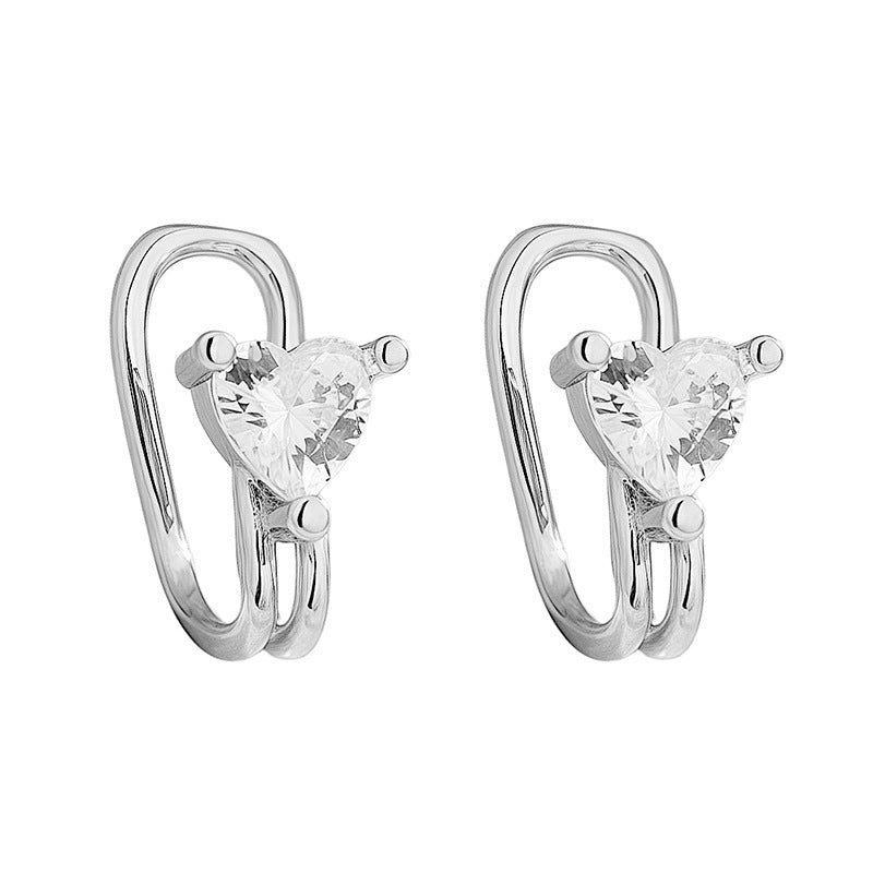 Gu Combination Small Diamond Bones Pseudo Cool Female Super Ear Clip