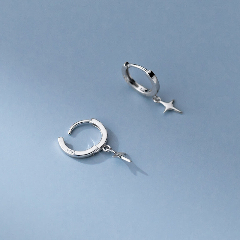 Small Star Female Four Stars Clip Unique Design Sense Ear Buckle