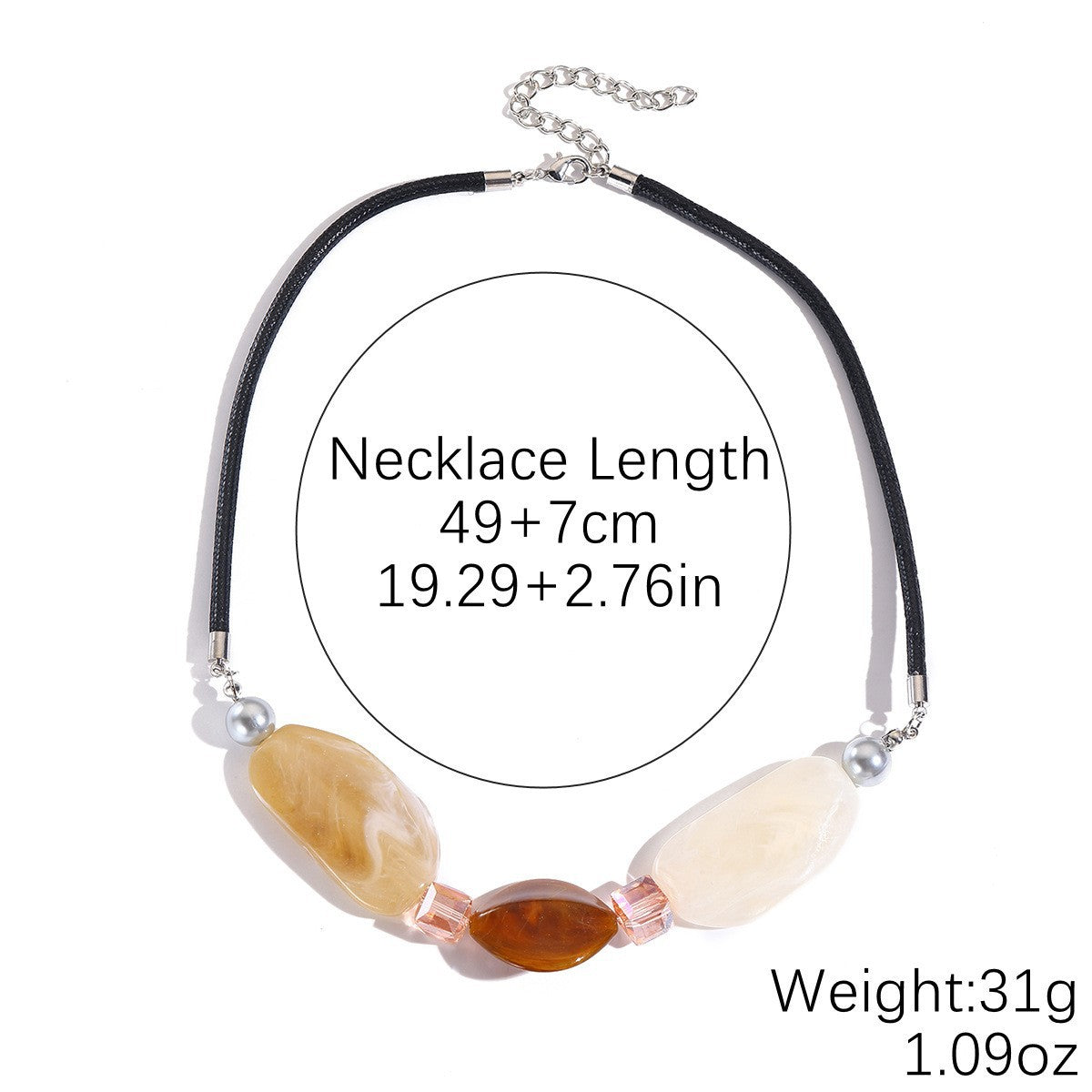 Acrylic Bead Bohemian Crystal Niche High-grade Necklace