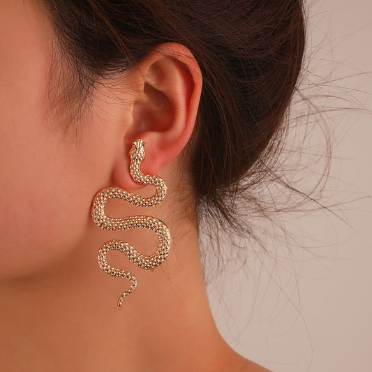 Snake-shaped Trendy Fashionable Temperament Personalized Ear Earrings