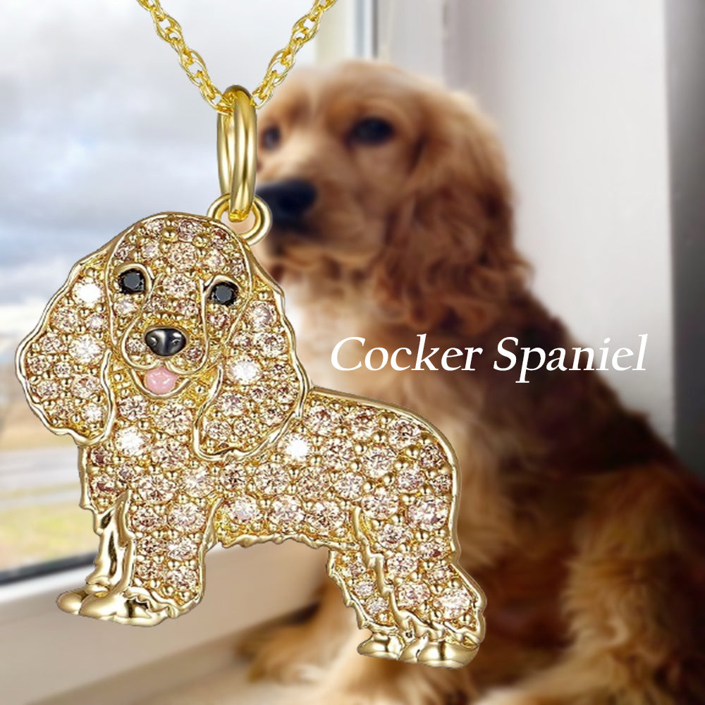 Dog Exquisite Environmentally Friendly Zinc Alloy Die Casting Cartoon Necklaces