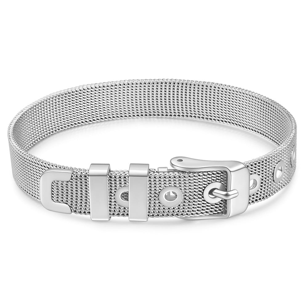 Bracelet de montre de mode, ceinture, bracelets en acier inoxydable de personnalité