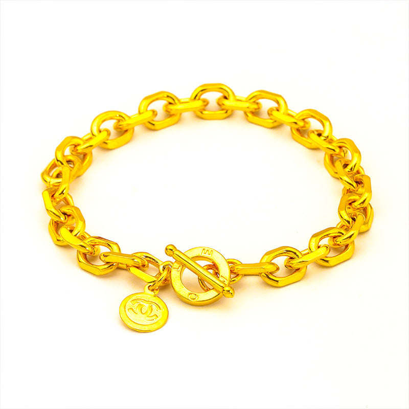 Women's Wide-brimmed Vietnam Placer Gold Jewelry Ornament Bracelets