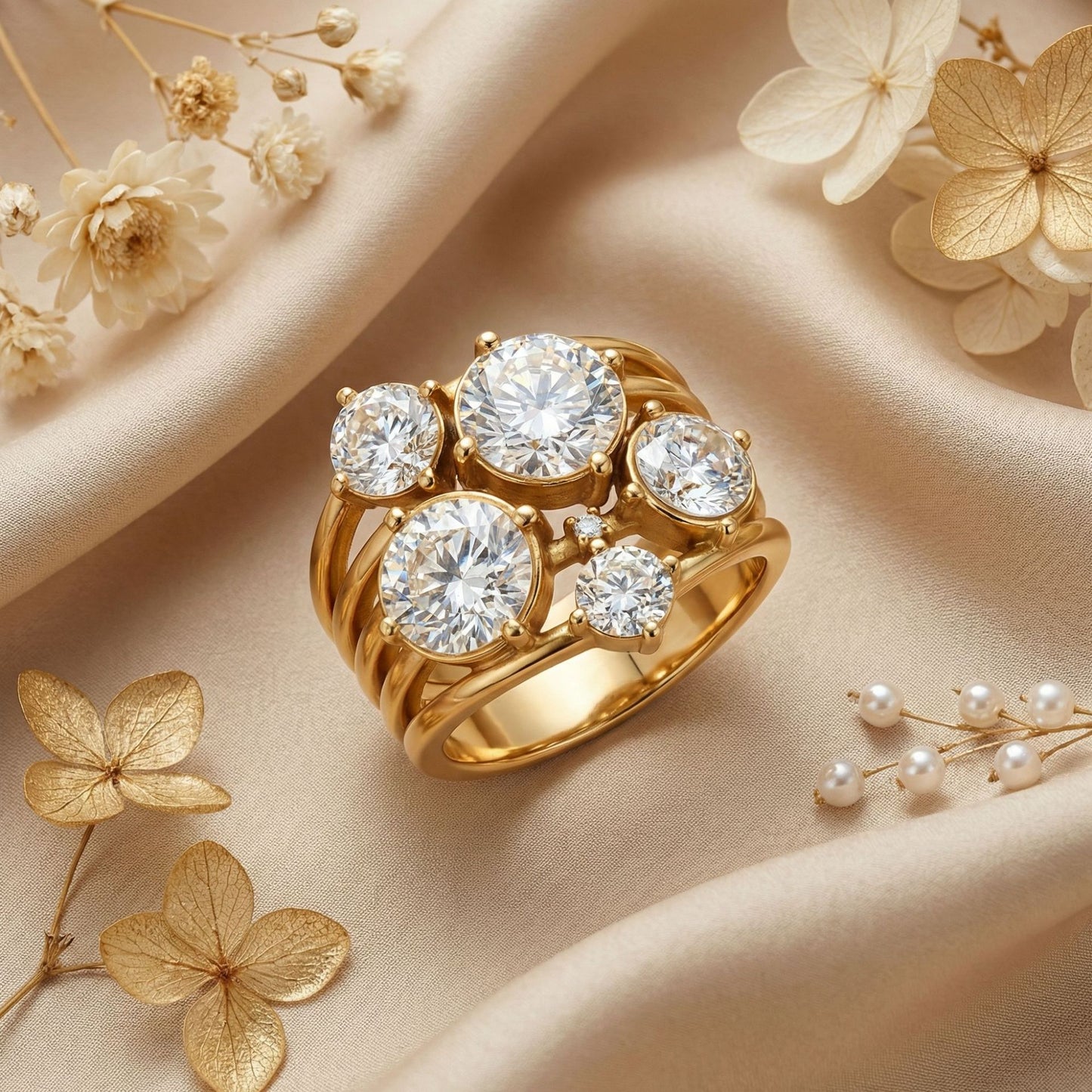 Affordable Luxury Style Inlaid Exaggerated Design Rings