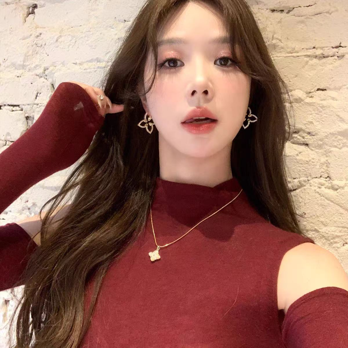 Women's Old Style Clover Light Luxury High-grade Sense Middle Ancient Rings