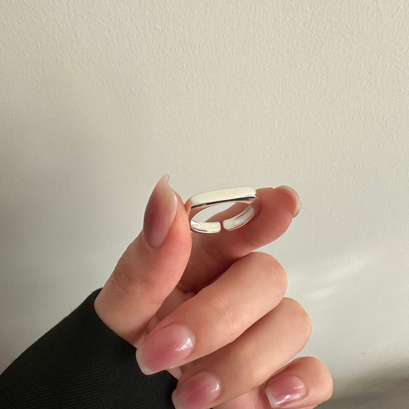 Women's Geometric Simple Glossy Minimalist Fashion Temperamental Switchable Index Rings