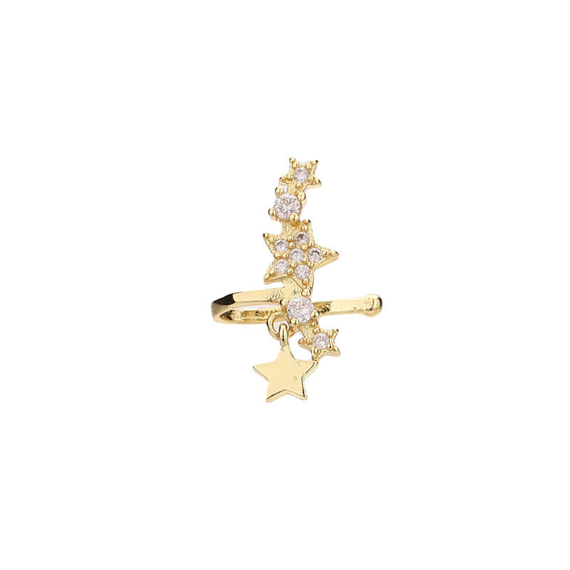Temperamental Big Dipper Female Niche Personality Indie Rhinestone Ear Clip
