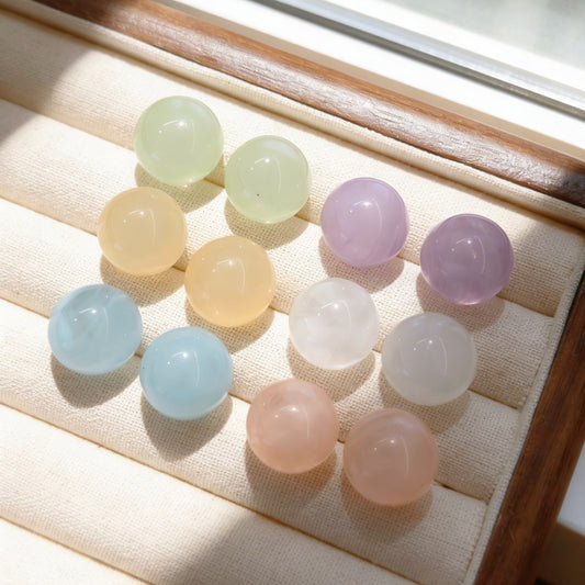 Women's Steamed Buns Bean-shaped High-grade Sense Sweet Stud Earrings